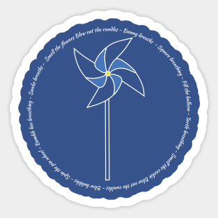 Breathing Pinwheel blue Sticker